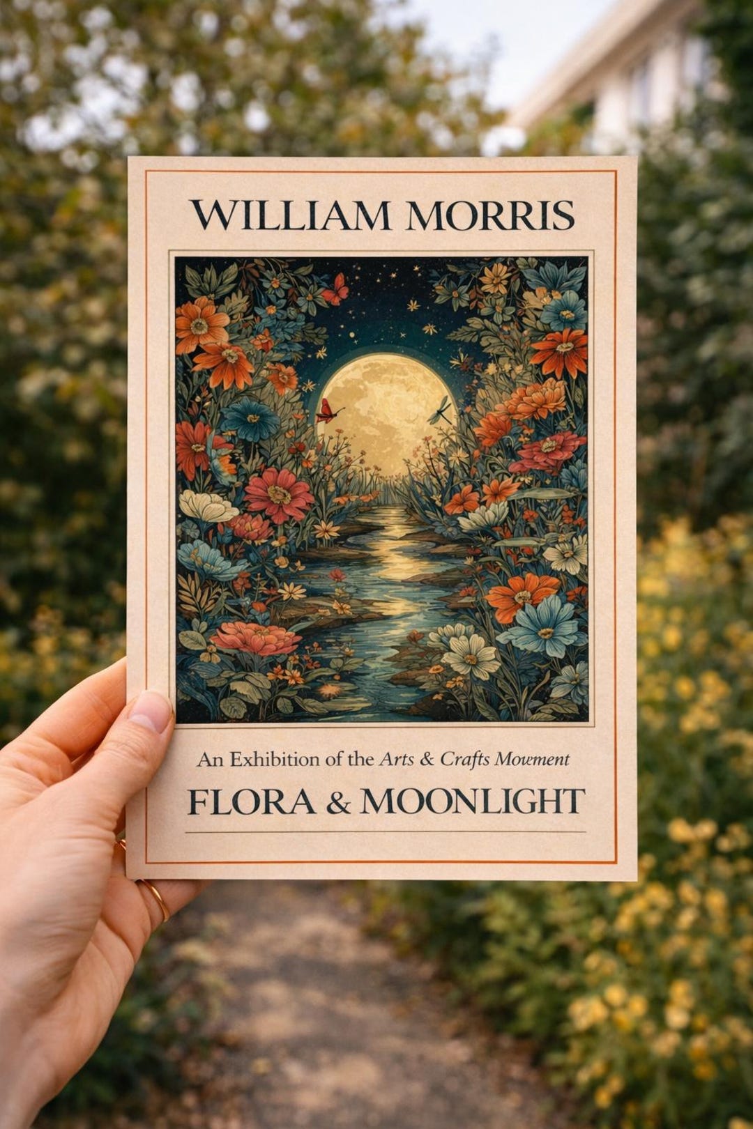 William Morris Floral Moon Print | Vintage Botanical Wall Art - Etsy UK