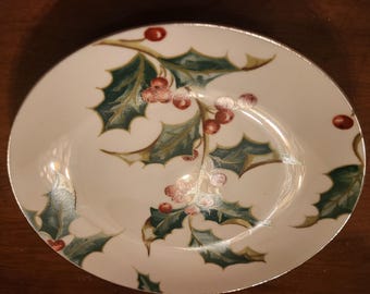 Festive Holly Dessert Plates