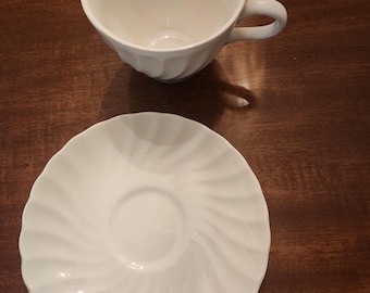 Snowwhite Johnson Brothers tea cup & saucer