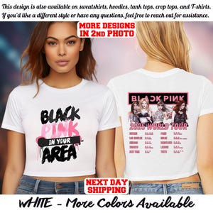 BlackPink Crop Top, Born Pink Crop Top, Kpop Fan Crop Top, Kpop Merch Crop Top, Blackpink World Tour Crop Top, Black Pink Tee Crop Top