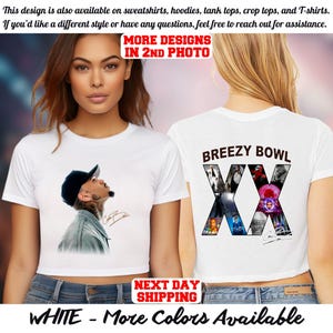 Chris Brown Breezy Bowl XX Crop Top, Chris Brown Album Crop Top, CB Tour Crop Top, Chris Brown Fan Gift, Chris Brown Graphic Crop Top