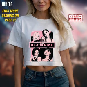 BlackPink Crop Top, Born Pink Crop Top, Kpop Fan Crop Top, Kpop Merch Crop Top, Blackpink World Tour Crop Top, Black Pink Tee Crop Top