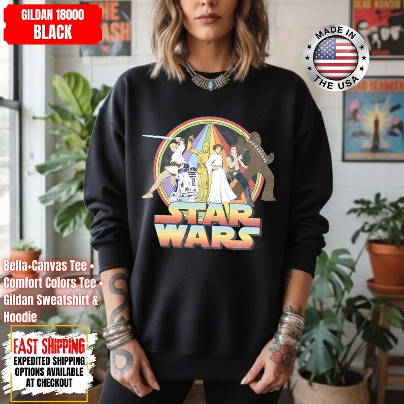 Chemise Disney Star Wars, sweat Mandalorian, chemise couleurs confort Dark Vador, chemise Chewbacca, chemise Star Jedi, t-shirt Luke Skywalker image 15