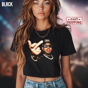 Chris Brown Breezy Bowl XX Crop Top, Chris Brown Album Crop Top, CB Tour Crop Top, Chris Brown Fan Gift, Chris Brown Graphic Crop Top