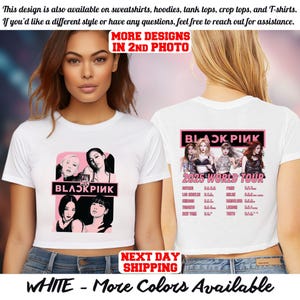 BlackPink Crop Top, Born Pink Crop Top, Kpop Fan Crop Top, Kpop Merch Crop Top, Blackpink World Tour Crop Top, Black Pink Tee Crop Top