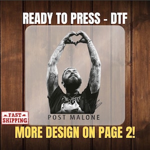 Post Malone DTF Transfer – Vintage Posty Ready to Press Design, Posty Big Ass Stadium Tour Rapper Cold Peel Heat Transfer for T-Shirts