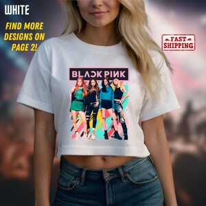 BlackPink Crop Top, Born Pink Crop Top, Kpop Fan Crop Top, Kpop Merch Crop Top, Blackpink World Tour Crop Top, Black Pink Tee Crop Top