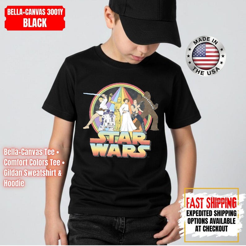 Chemise Disney Star Wars, sweat Mandalorian, chemise couleurs confort Dark Vador, chemise Chewbacca, chemise Star Jedi, t-shirt Luke Skywalker image 8