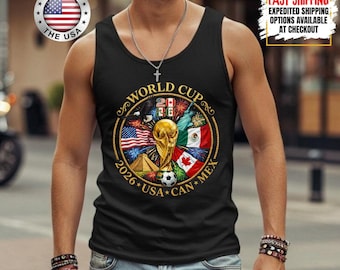 World Soccer 2026 Tank Top, USA Canada Mexico, Championship 2026, Football Cup, World Soccer 2026 Tank Top, International Football Tank Top