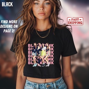 BlackPink Crop Top, Born Pink Crop Top, Kpop Fan Crop Top, Kpop Merch Crop Top, Blackpink World Tour Crop Top, Black Pink Tee Crop Top