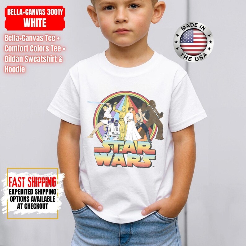 Chemise Disney Star Wars, sweat Mandalorian, chemise couleurs confort Dark Vador, chemise Chewbacca, chemise Star Jedi, t-shirt Luke Skywalker image 7