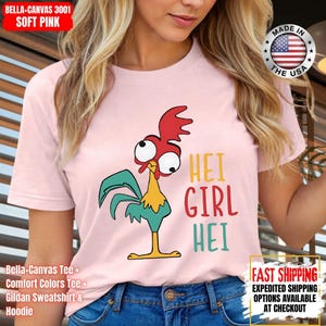 Hei Girl Hei Moana Comfort Colors Shirt, Disney Princess Moana Shirt, Disney Trip Sweatshirt, Disney Toddler Kids Shirts image 3