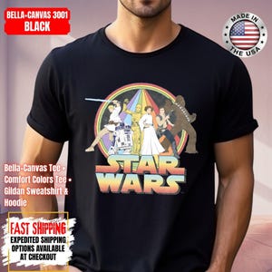 Chemise Disney Star Wars, sweat Mandalorian, chemise couleurs confort Dark Vador, chemise Chewbacca, chemise Star Jedi, t-shirt Luke Skywalker image 13