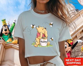Retro Winnie The Pooh Crop Top, Pooh And Friends Crop Tee, Disney Pooh Shirt, Pooh T-Shirt, Pooh Bear And Co Tee, Winnie The Pooh