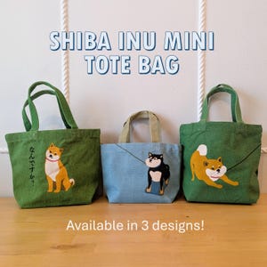 Shiba Inu Tote Bag, Japanese lunch bag, Shiba Inu Gifts, Tote Bag, Shiba Inu Mom, Lunch Bag for Woman, Kitchen Shiba Inu Item, Gifts for Her
