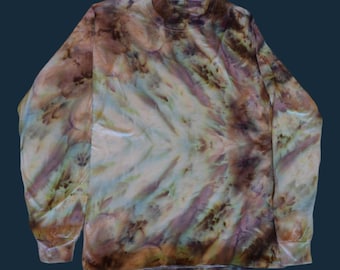 size medium spiral ice dyed long sleeve shirt