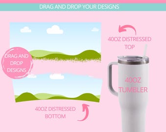 Beunruhigte 40 Unzen TUMBLER Vorlage, 40 Unzen Tumbler, Sublimation, digitaler Download