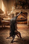 Handmade Leather Flogger Black & White Whip 70 Long Tails Heavy Stingy Flog