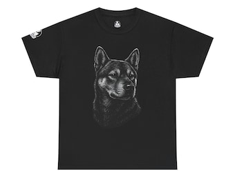 Shiba Inu Unisex Cotton Tee, pure breed, dog lovers, animal lovers, graphic t-shirts, t-shirts, dog art, gifts