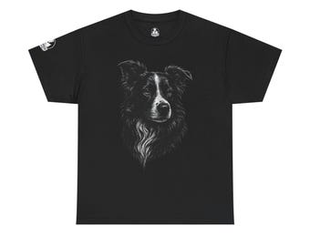 Border Collie, Unisex, cotton tee, pure breed, graphic tee, dog lovers, streetwear, dog art, pet lovers