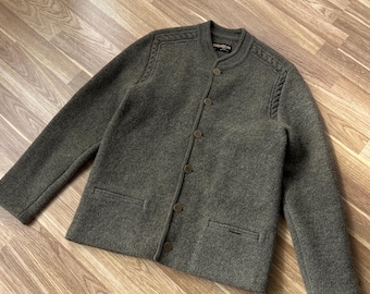 Geiger Tyrol Austrian Men’s  Wool CARDIGAN JACKET GREEN size 52