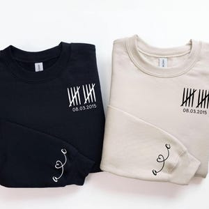 Anniversary Gift Custom Sweatshirt, Custom 10 Anniversary Gift, Custom Couples Sweatshirts Anniversary, Personalized Gift for engagements