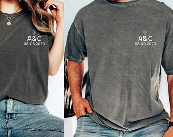 Couple Anniversary Date Shirt, , Custom Anniversary Shirt, Custom Anniversary Shirt, Couple Anniversary Shirt, Couples Matching Shirt