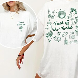 Fresh Off the Market Bachelorette Party Shirts, Custom Floral Bachelorette Party, Personalized Garden Party Bach, Wildflower Bridal Party