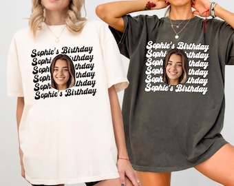 Custom Face Birthday Shirt, Birthday Photo Shirt, Custom Photo Shirt, Custom Group Shirts, Birthday Trip Shirts, Custom Face Birthday Gift