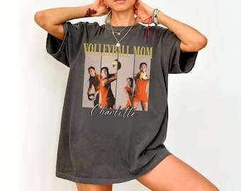 Comfort Colors® Volleyball Shirt, Personalized Volleyball Mom Shirt, Volleyball Senior 2026 Shirt, Volleyball Mom Gift, Game Day Sports Fan