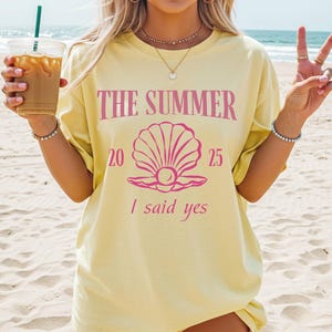 Custom Summer I Turned Engaged Shirt, Engaged Girl Summer Shirt,  Custom Future Mrs Shirt, Wedding Engagement gift, Engagement Beach