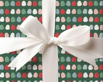 Gumdrops Christmas Wrapping Paper: Retro Candy Gift Wrap Sheets