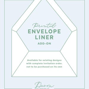 Add-on printed envelope liners, part of full wedding invitation order