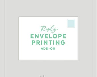 Reply envelope return address printing, wedding invitation add-on