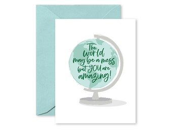 Appreciation card, Supportive card, You are the best, Job well done card, Friendship card, Teacher quarantine card, folded card