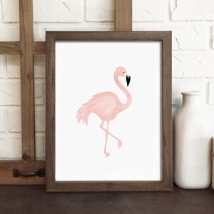 Flamingo Print, Modern Nursery Art Print, Flamingo Wall Art, Kids Wall ...