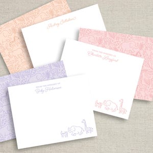 Safari Animal Baby Thank You Cards: Personalized Newborn Stationery