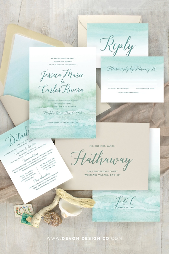 wedding invitations etsy