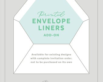 Add-on printed envelope liners, part of full wedding invitation order