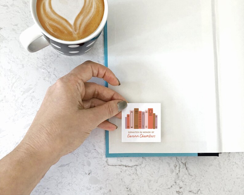 Personalized Bookplates With Colorful Book Illustration, 2 Inch Book ...