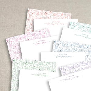 Dog personalized stationery, gift for dog lover, custom dog walker note cards, veterinarian stationery, dog notecards for kids, dog mom gift