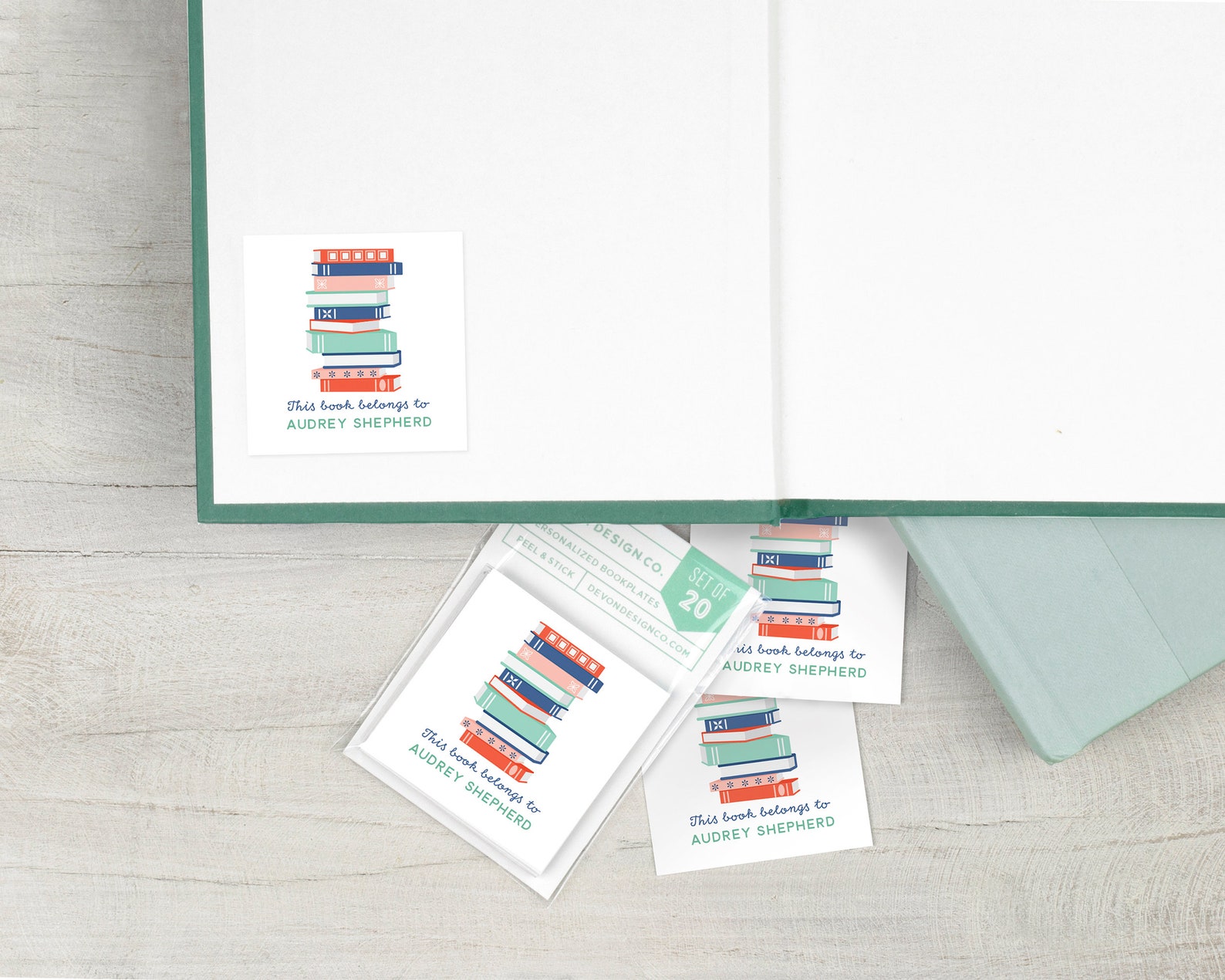 Personalized Bookplates Custom Bookplate Stickers Set of 20 Etsy