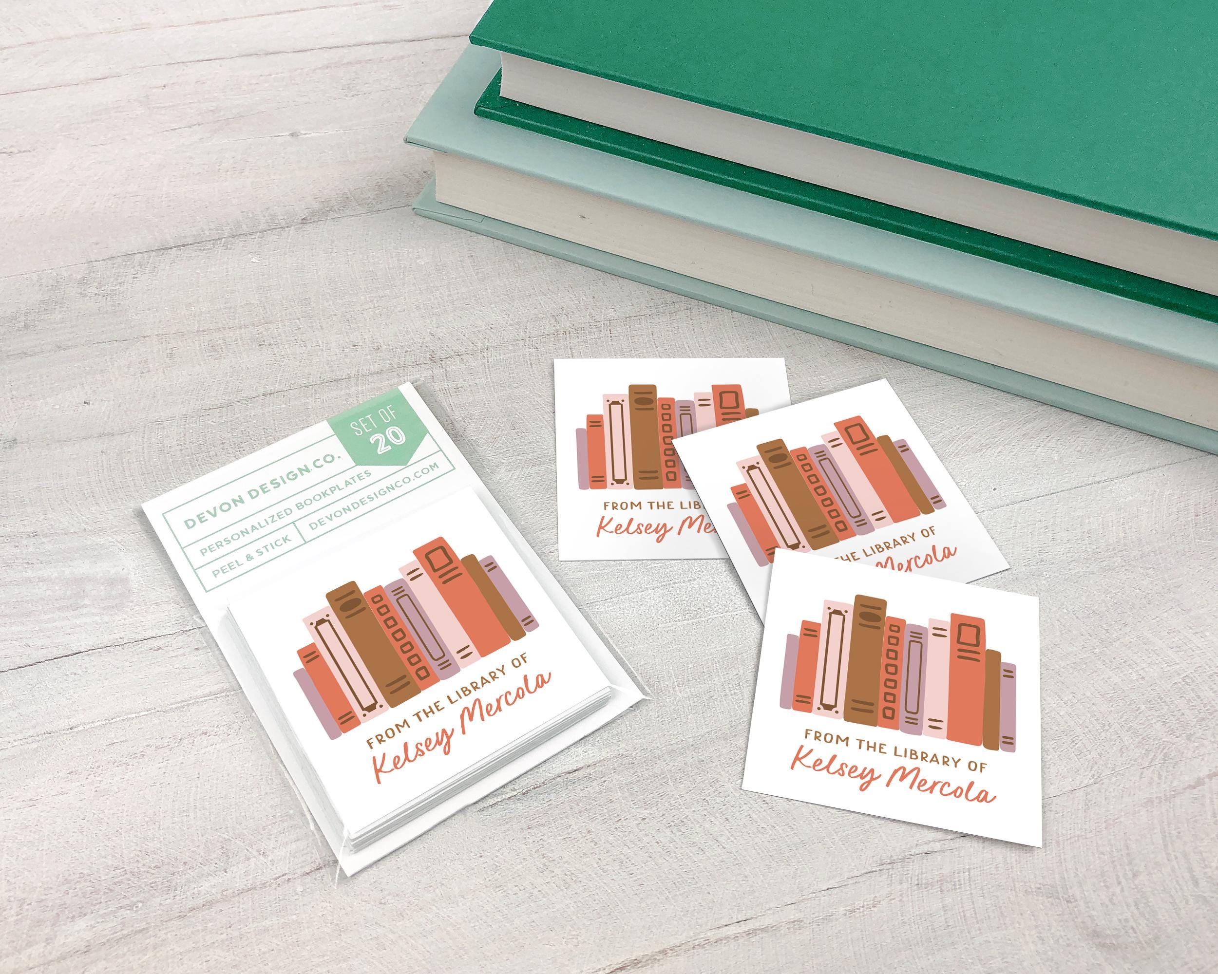 Personalized Bookplates With Colorful Book Illustration, 2 Inch Book ...
