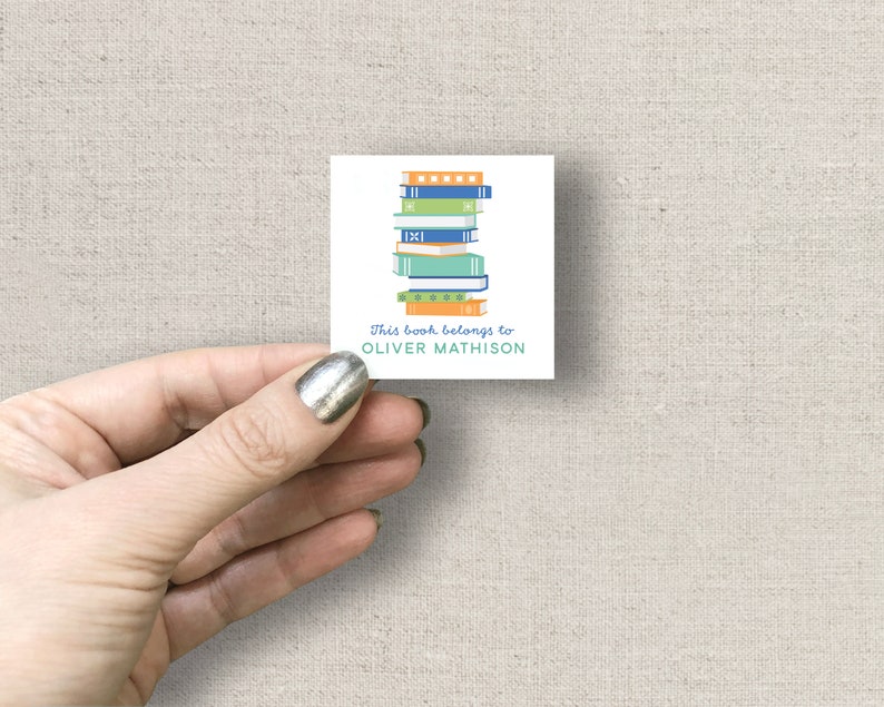 Personalized Book Labels, 2 Inch Custom Bookplate Stickers, Set of 20 ...