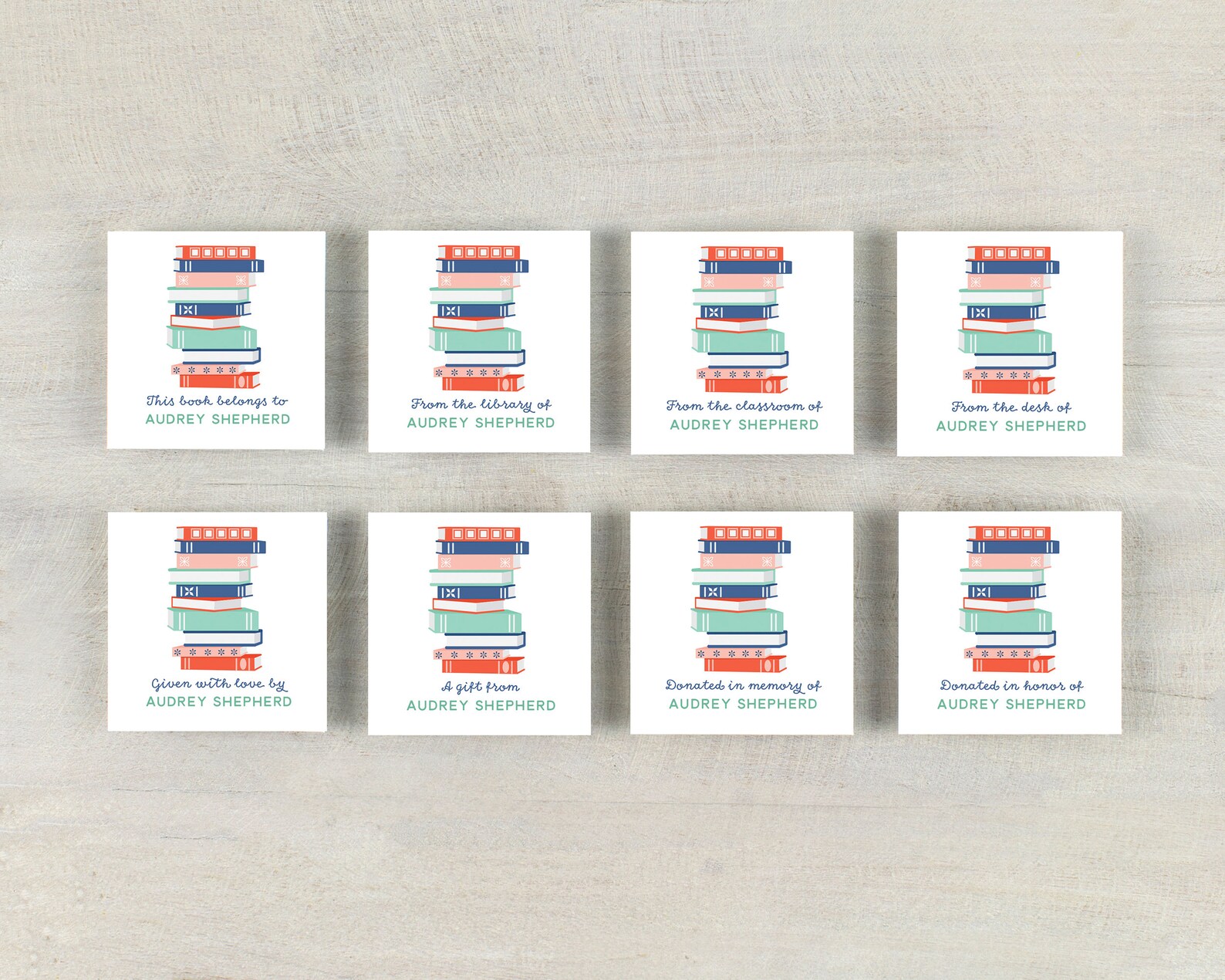 Personalized Bookplates Custom Bookplate Stickers Set of 20 Etsy