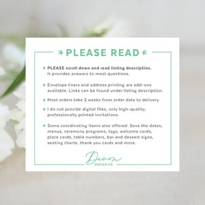 greenery wedding invitations, simple greenery, watercolor boho wedding invitation, woodland, neutral wedding invitation, printed invitations image 2