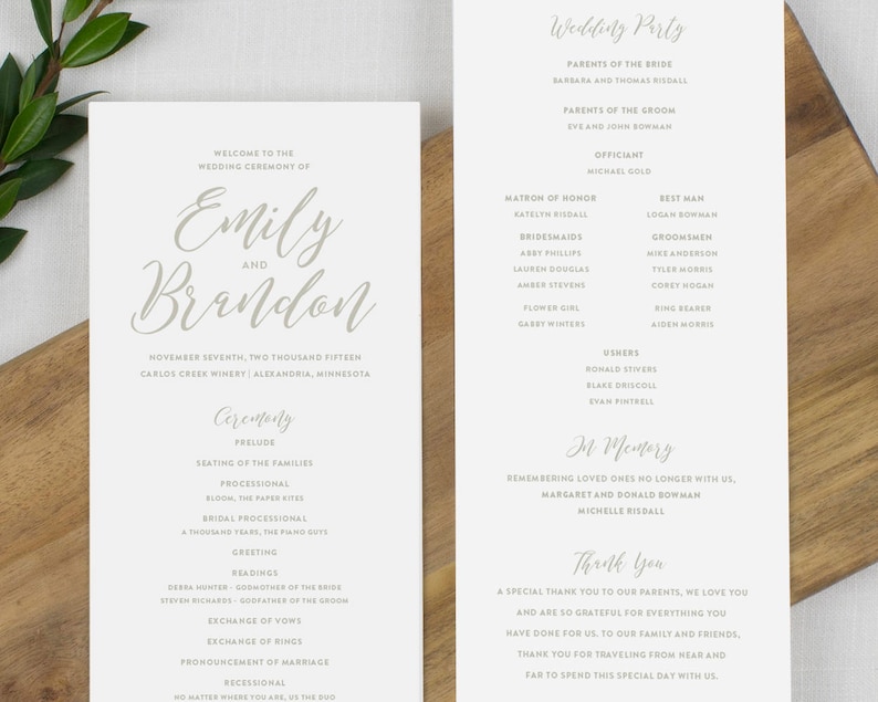 blush floral wedding programs blush and gray wedding ceremony wedding program floral watercolor programs printed wedding programs