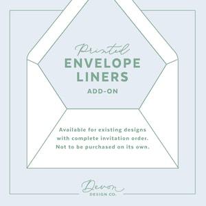 Add-on printed envelope liners, part of full wedding invitation order