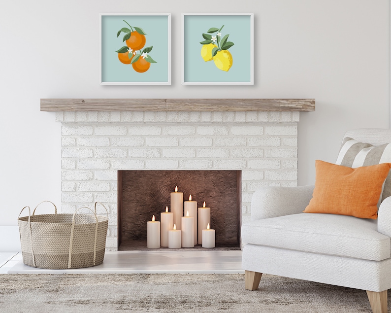 Lemon Art Print Lemon Wall Art Kitchen Art Citrus Wall Etsy