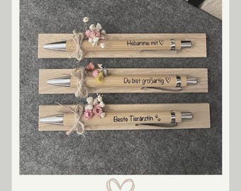 Holz-Kugelschreiber Mit Gravur „Mamie Je T'aime“ – Geschenk Für Oma, In Geschenkverpackung